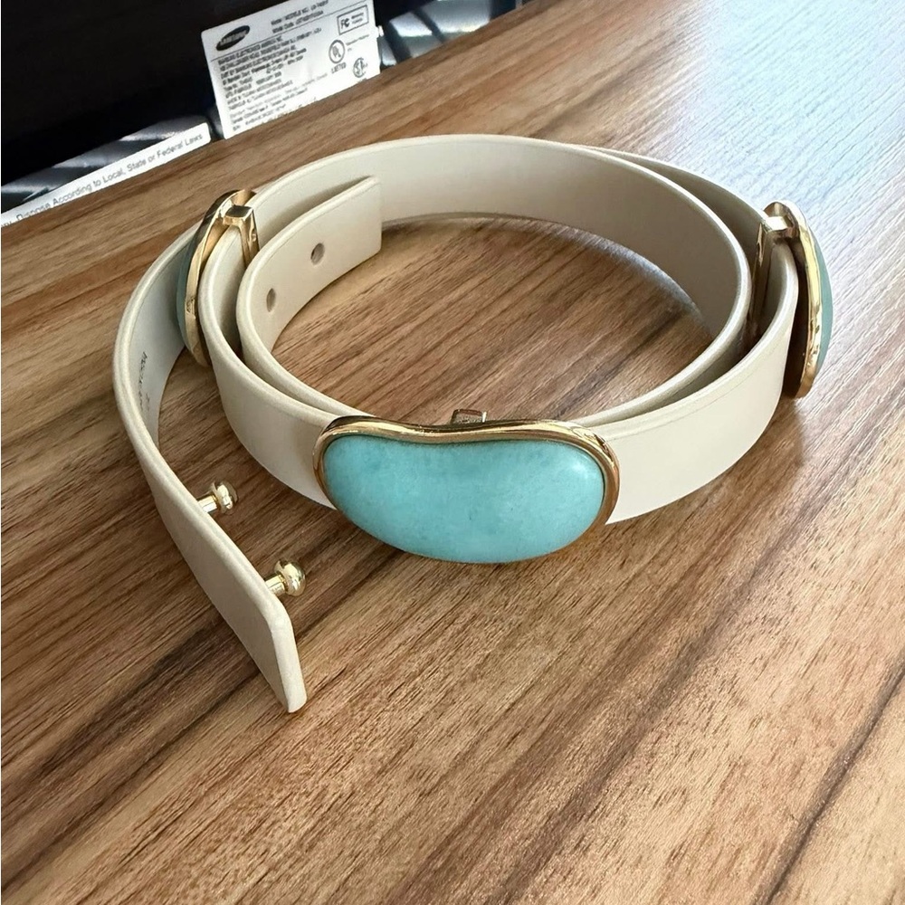 Lele Sadoughi Turquoise Belt Size L/XL - Picture 5 of 6